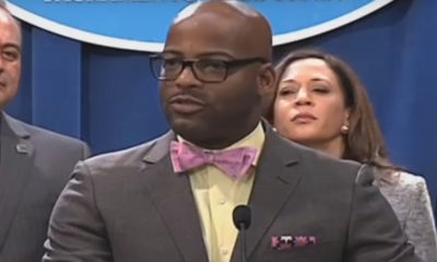 Isadore Hall at a news conference.