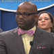 Isadore Hall at a news conference.