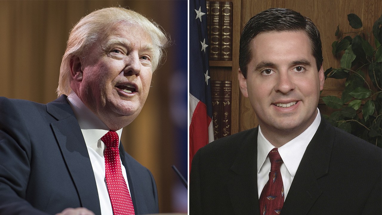 Composite image of President Trump and Devin Nunes