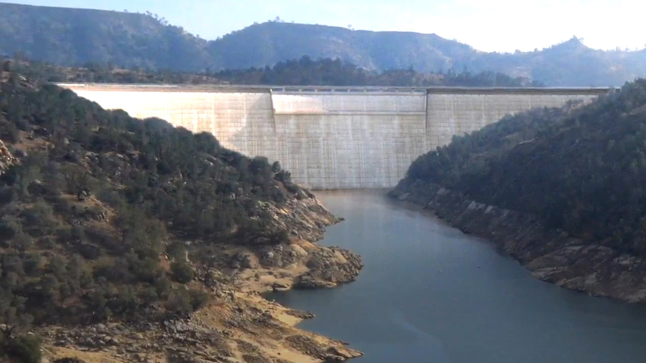 Photo Illustration of the proposed Temperance Flat dam north of Fresno, California