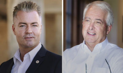 Travis Allen and John Cox images side by side. Both are Republican candidates for Governor in California