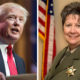 Combo portraits of President Trump and Fresno County Sheriff Margaret Mims