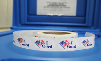 Photo of a roll of "I voted" stickers