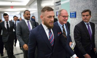 Photo of Conor McGregor leaving the courthouse