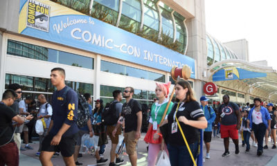 Photo of crown entering Comic-Con in San Diego