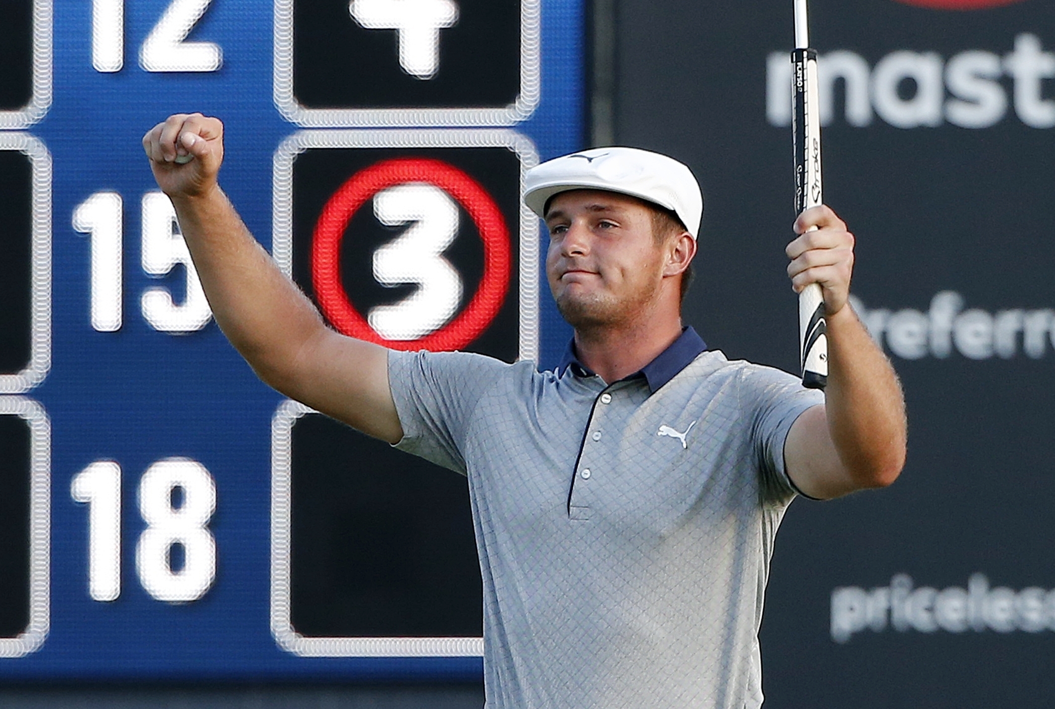 Photo of Bryson DeChambeau winning his second straight FedEx Cup tournament