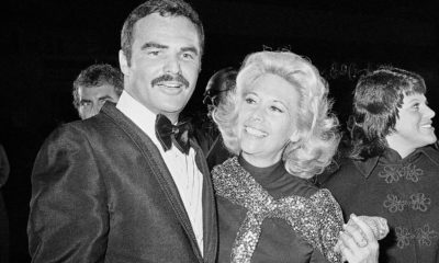 Photo of actress Dinah Shore and Burt Reynolds appear together in Los Angeles in 1971