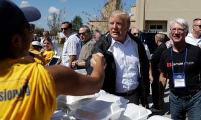 Photo of President Donald Trump visiting the Temple Baptist Church