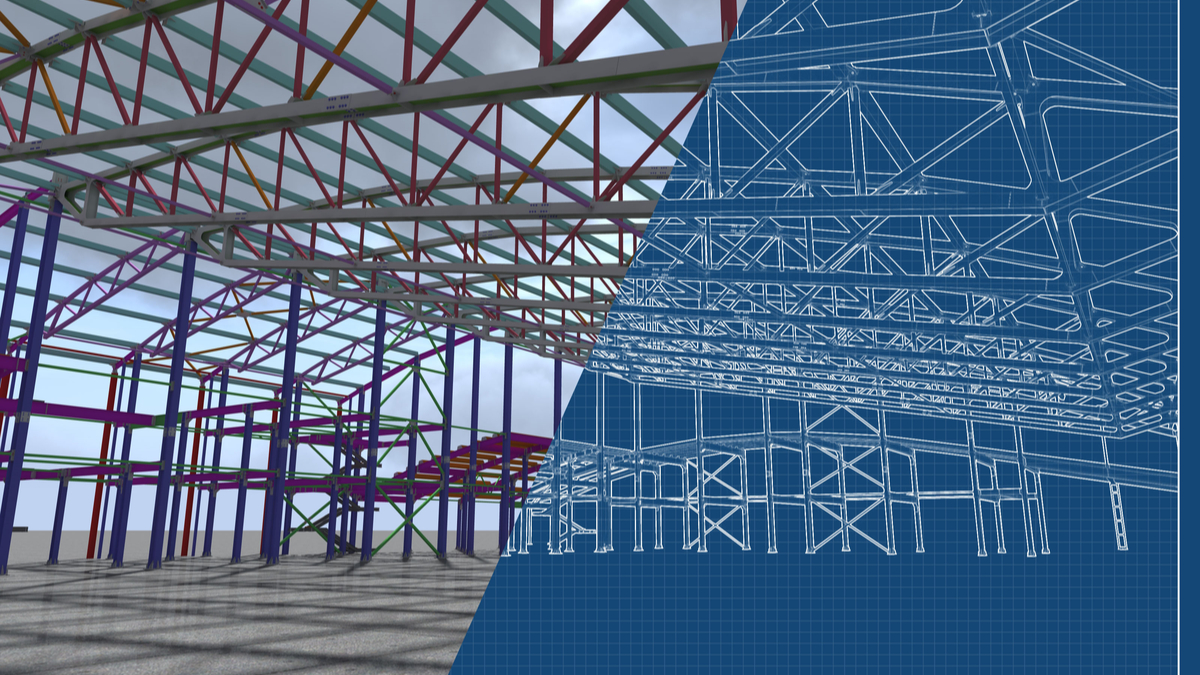 3D image of high-tech building construction