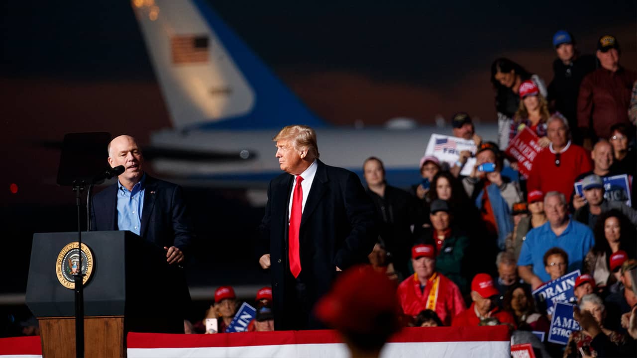 Photo of Rep. Greg Gianforte and President Donald Trump