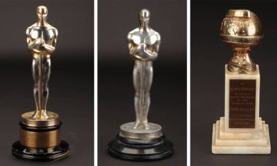 Photo of Oscar awards that are up for sale at auction