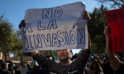 Photo of protester in Tijuana