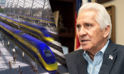 Photo Combination of High Speed Rail and Jim Costa