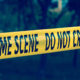 Photo of yellow crime scene tape