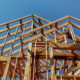 photo of a house being framed