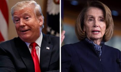 Photo combination of Donald Trump and Nancy Pelosi