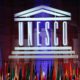 Photo of UNESCO logo during the 39th session