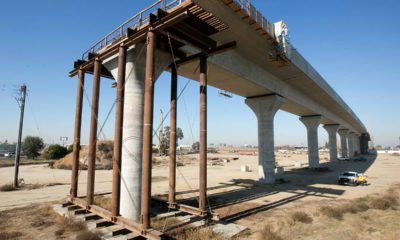 Photo of high-speed rail construction in Fresno, California