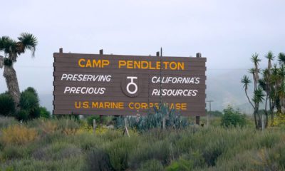 Photo of a sign for Camp Pendleton Marine Base