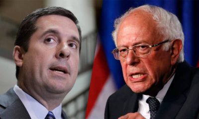 Composite of Devin Nunes and Bernie Sanders