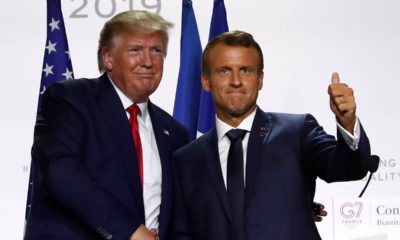 Photo of President Donald Trump and French President Emmanuel Macron