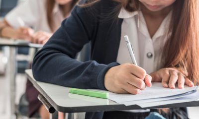 Photo of a student in class