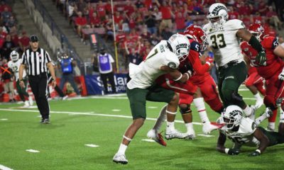 Colorado State's Jamal Hicks (7) corals Fresno State wide receiver Jalen Cropper