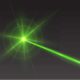 photo of a green laser beam