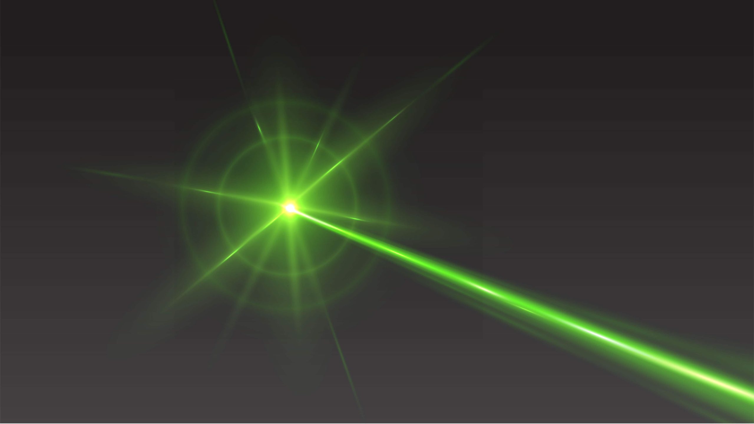 photo of a green laser beam