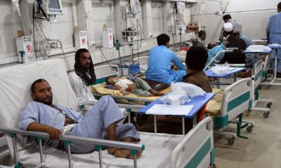 Photo of wounded afghans in a hospital