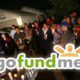 Composite image of gofundme account and a Fresno mass shooting vigil