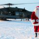 Photo of Santa Claus arriving in Napakiak, Alaska