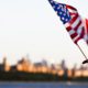 Photo of a person holding an American flag