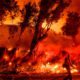 Photo of wildfire flames in Santa Paula, Calif.