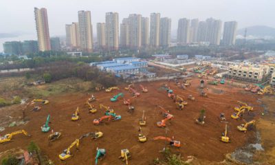 Photo of heavy equipment working at a site in Wuhan