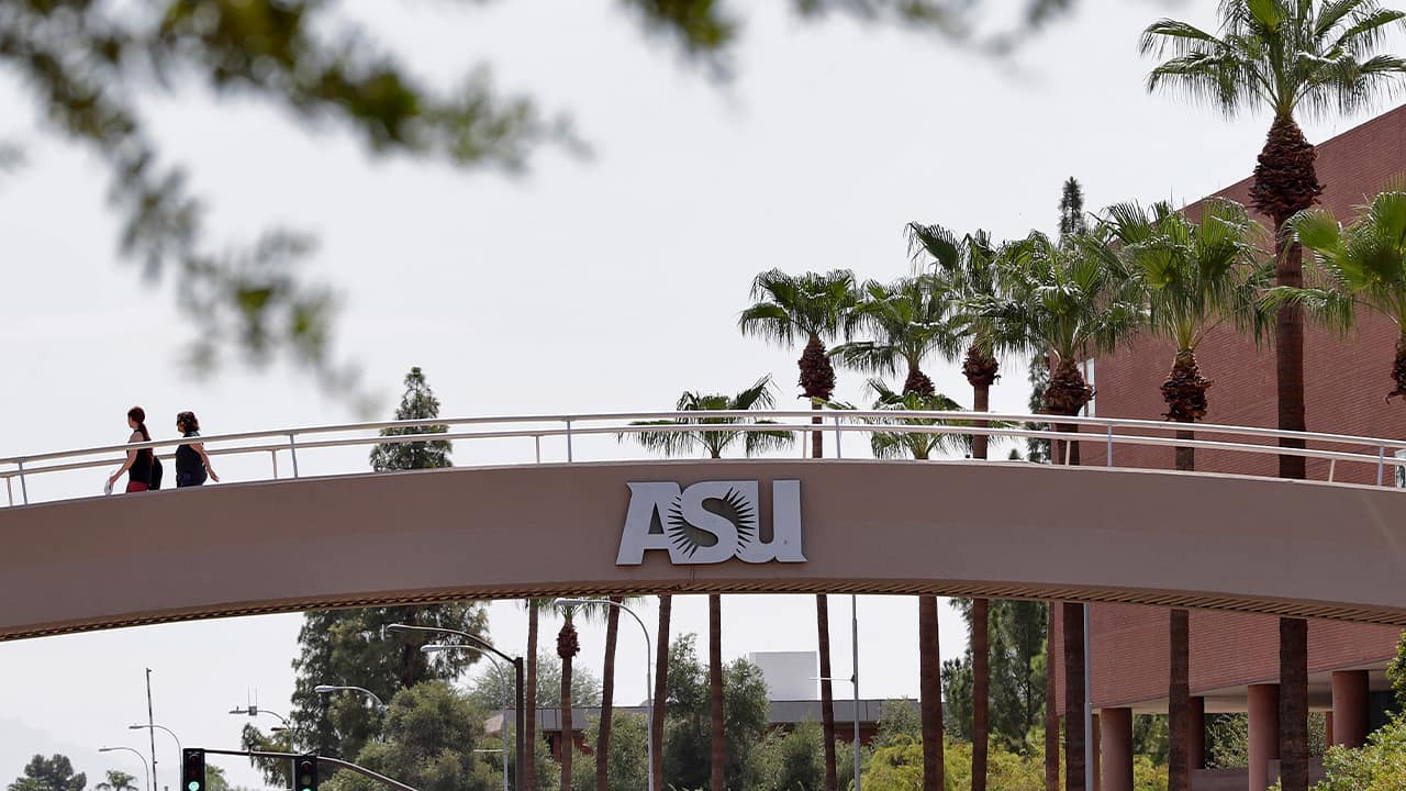 Photo of a bridge on the campus of Arizona State University