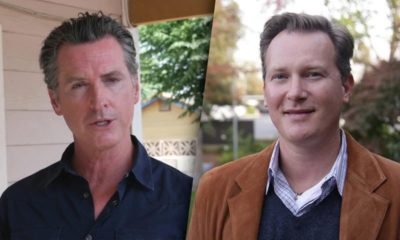 Photo combination of Gov. Gavin Newsom and Sen. Andreas Borgeas