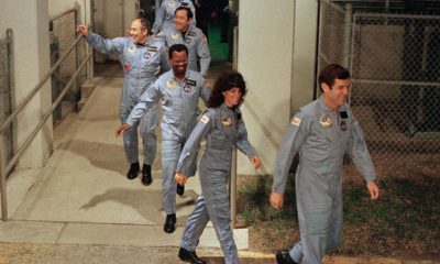 Photo of the crew for the Space Shuttle Challenger flight 51-L