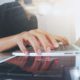 Photo of a woman using a laptop