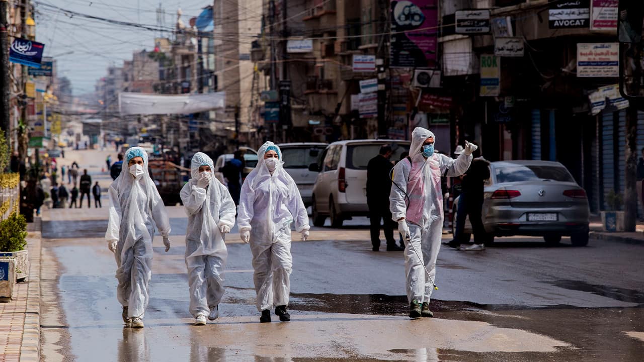 Photo of medical workers in Syria