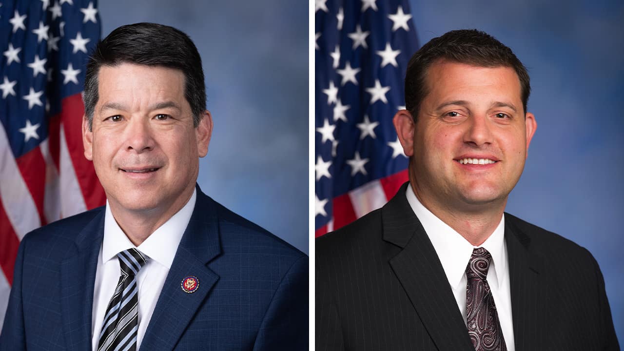 Photo combination of Rep. Tj Cox and David Valadao