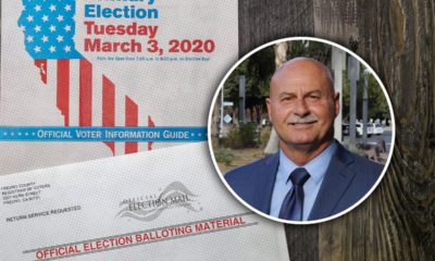 Photo combination of voting material and Jerry Dyer