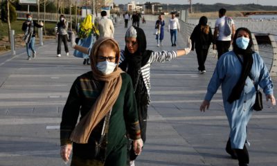 Photo of people wearing face masks in Iran