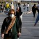 Photo of people wearing face masks in Iran