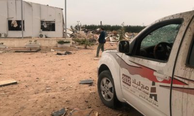 Photo of destroyed buildings in Karbala, Iraq