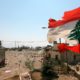 Photo of a Lebanese flag in Khiam, Lebanon