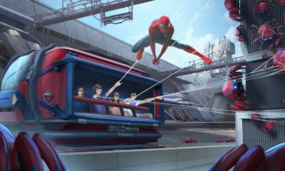 Photo of a concept for the Spider-Man Adventure attraction in Avengers Campus at Disney California Adventure Park in Anaheim