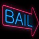 Photo of a neon "bail" sign