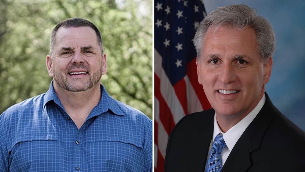 side by side images of Ted Howze and Kevin McCarthy