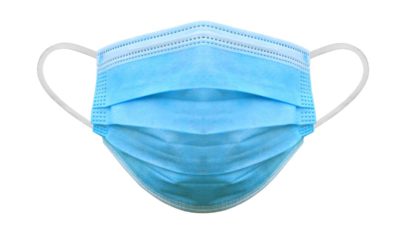 Photo of a blue medical mask